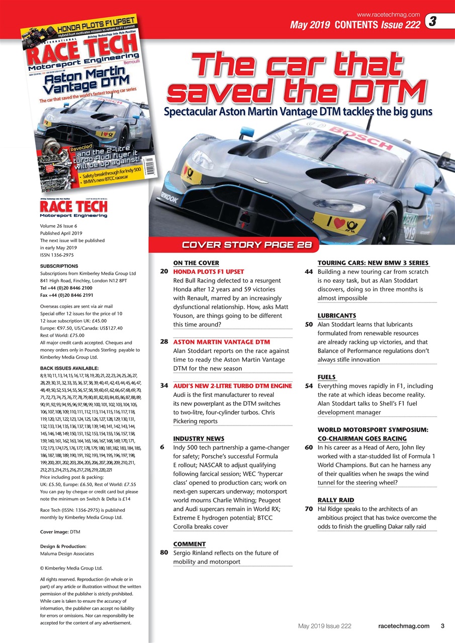 Race Tech Preview Pages