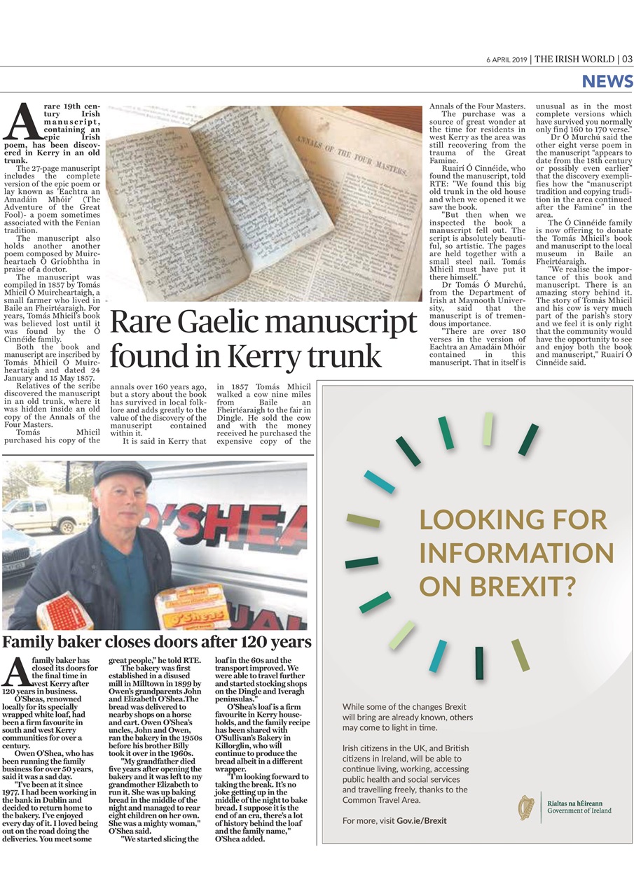 Irish World Preview Pages