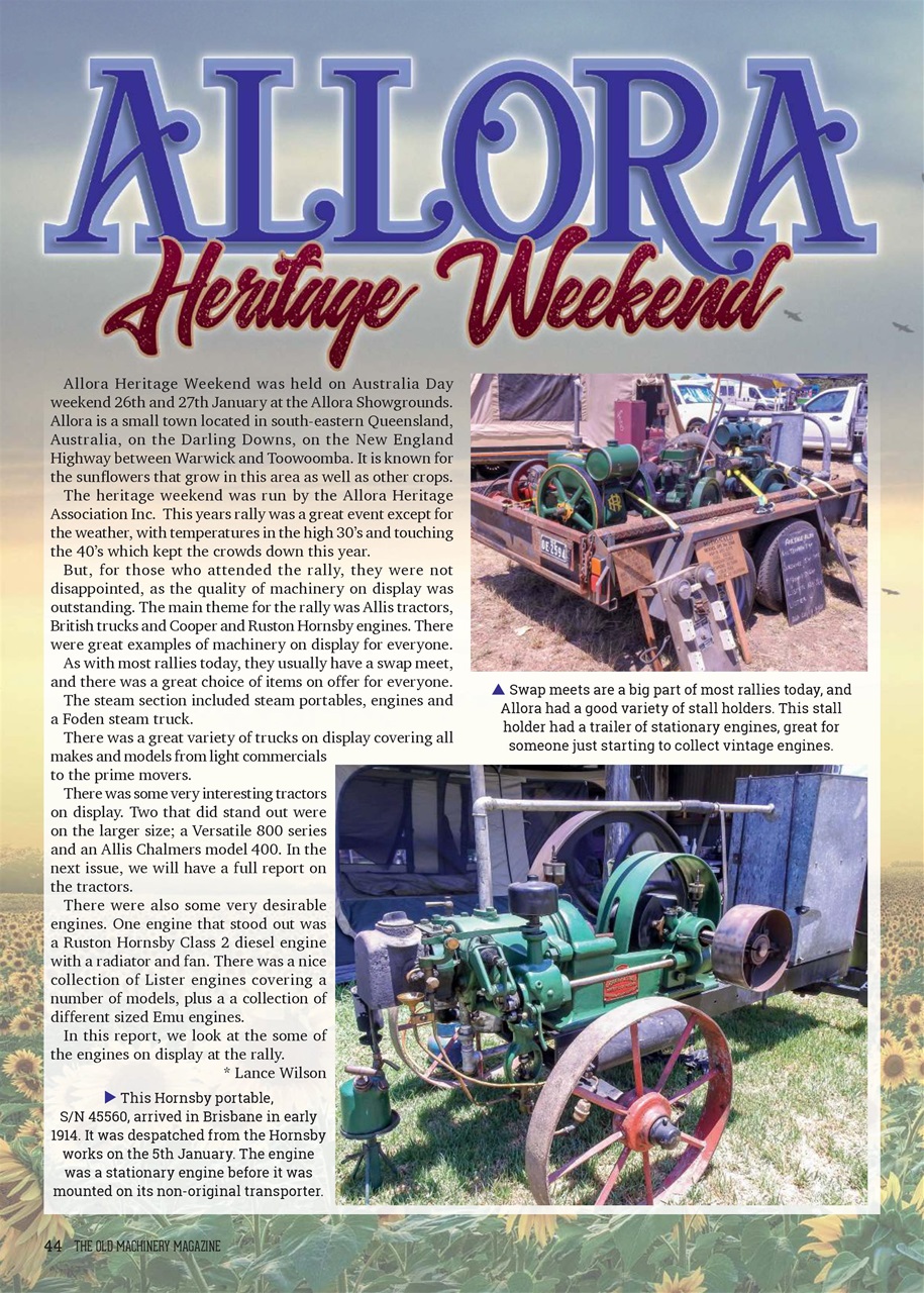 The Old Machinery Magazine Preview Pages