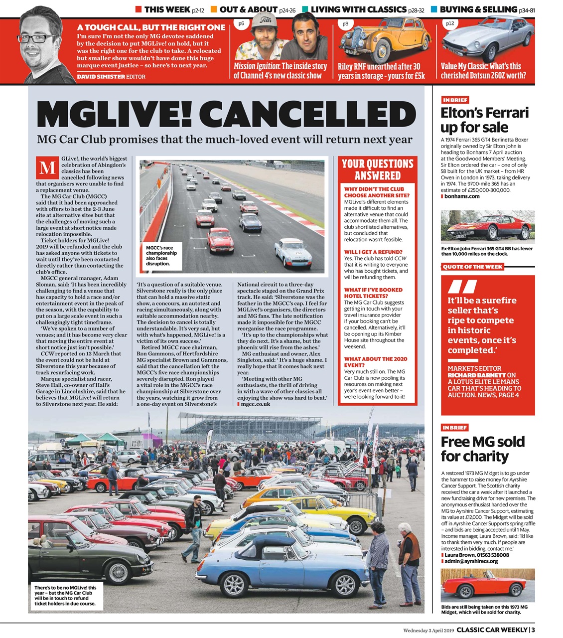 Classic Car Weekly Preview Pages