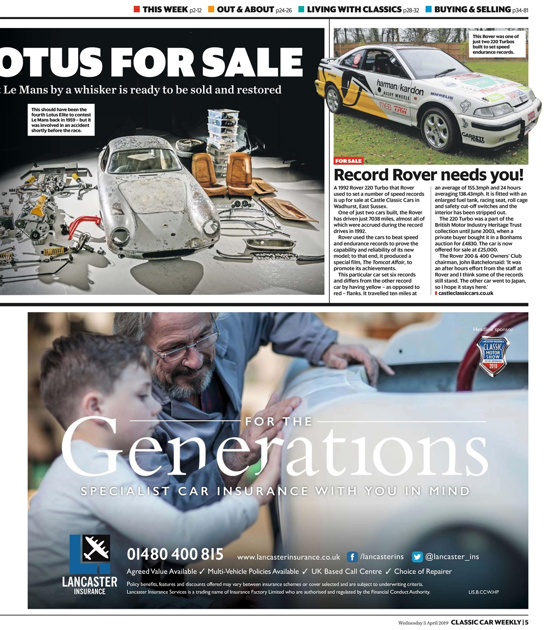 Classic Car Weekly Preview Pages