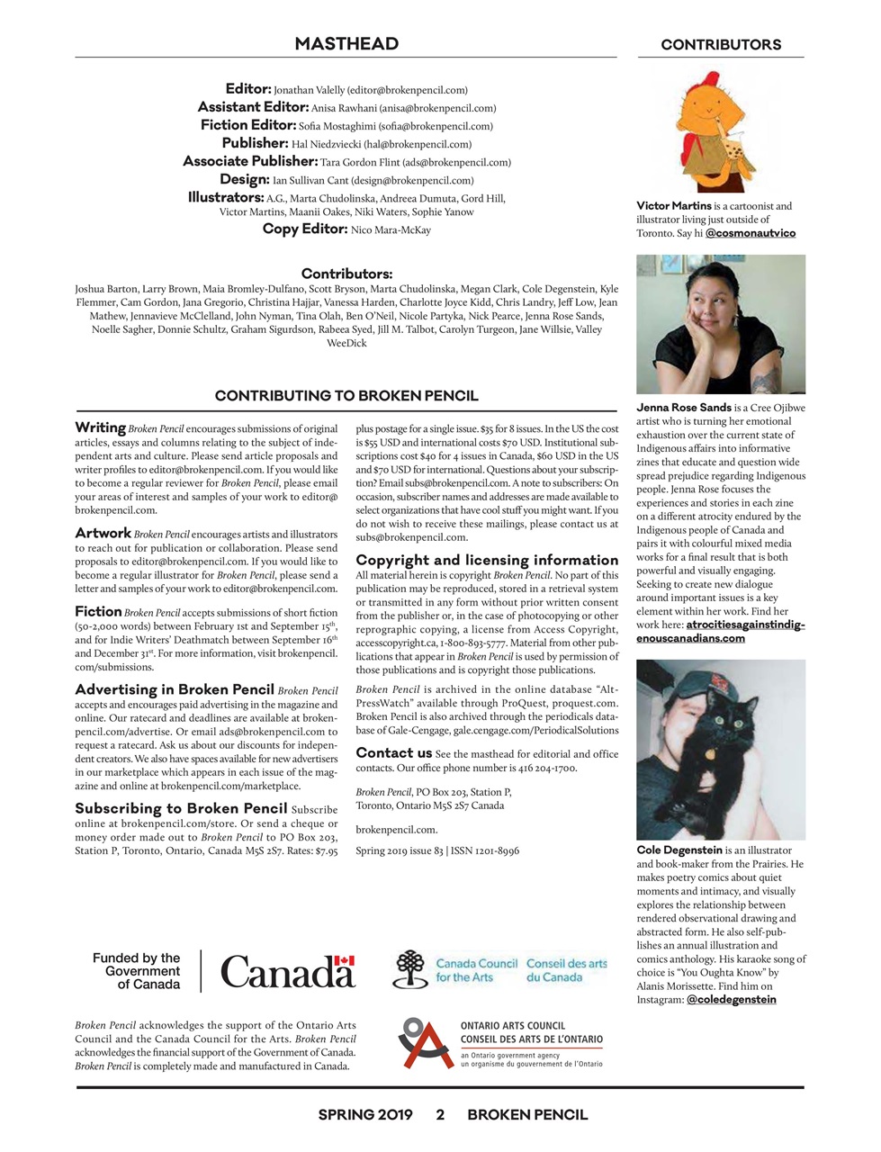 Broken Pencil Preview Pages