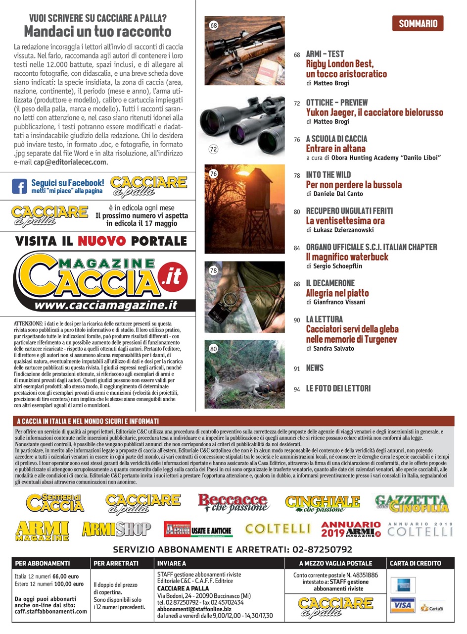 Caccia Magazine Preview Pages