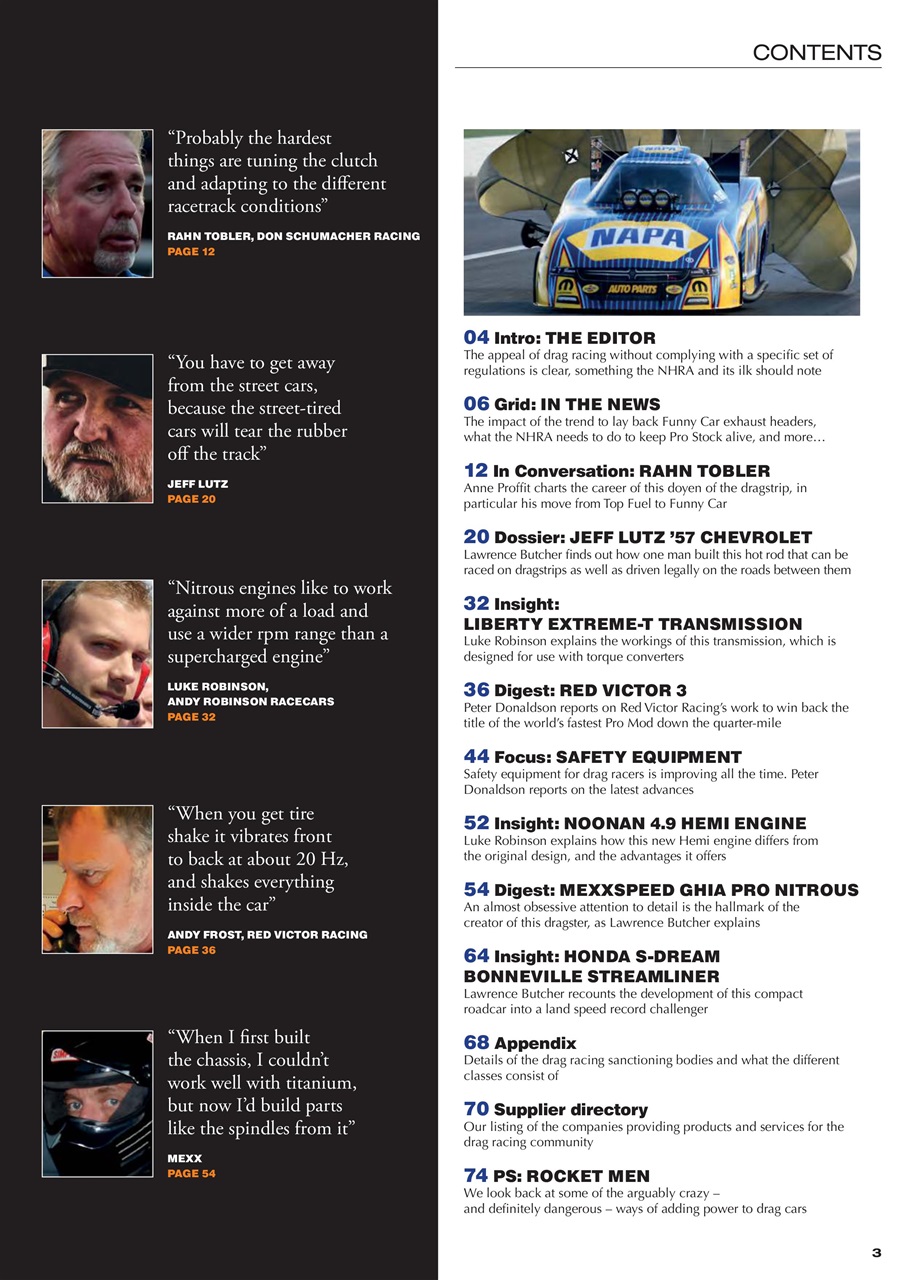 DRAG Race Technology Preview Pages