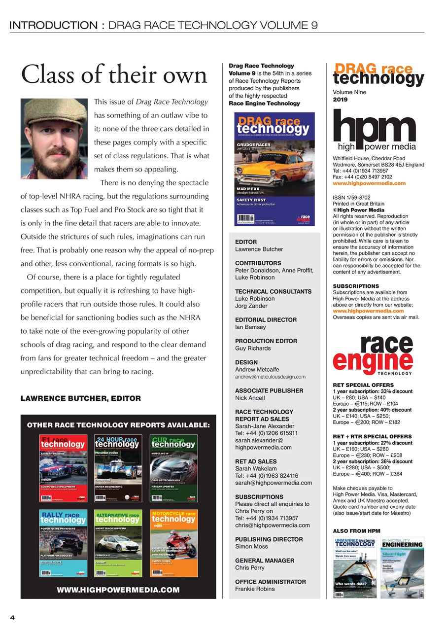 DRAG Race Technology Preview Pages