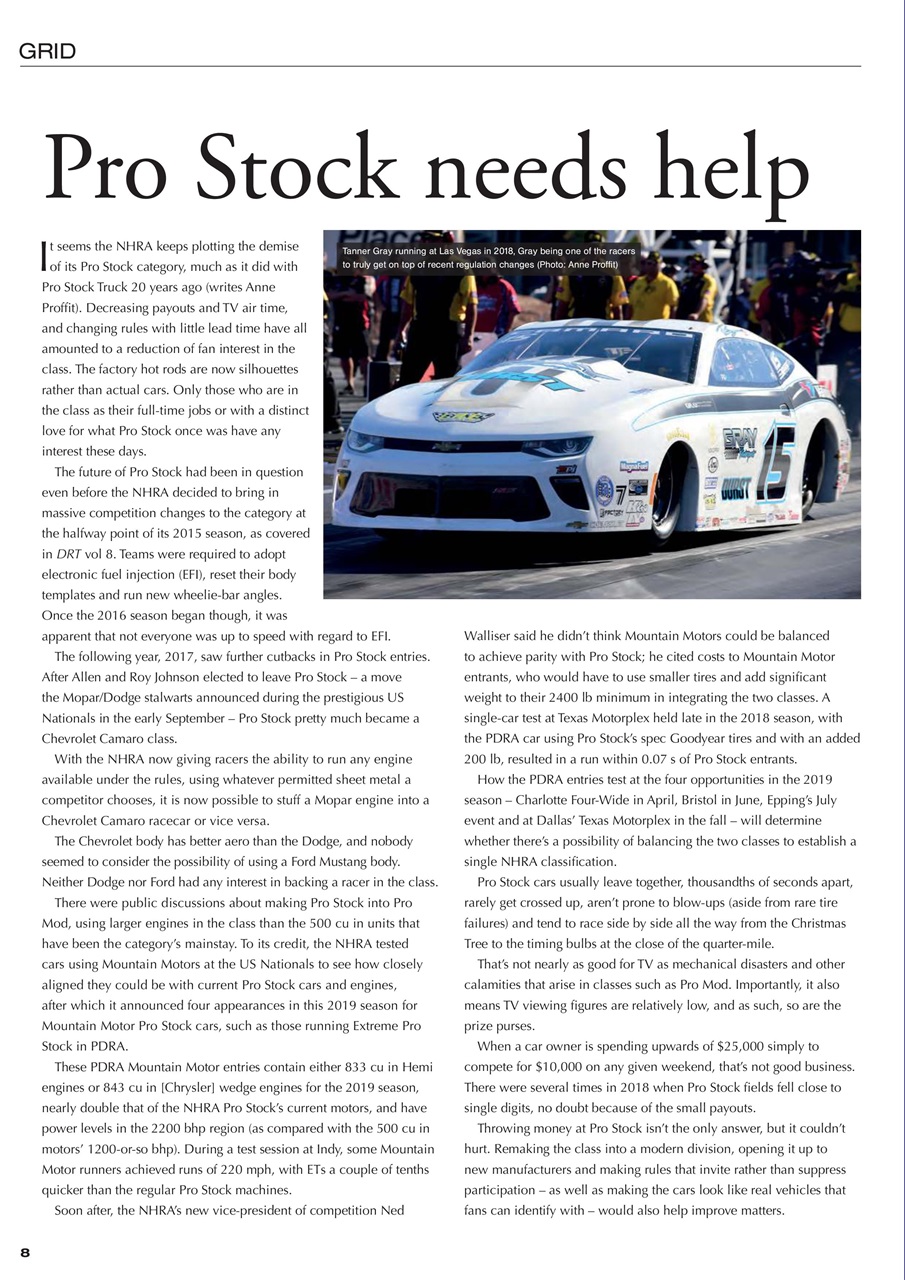 DRAG Race Technology Preview Pages