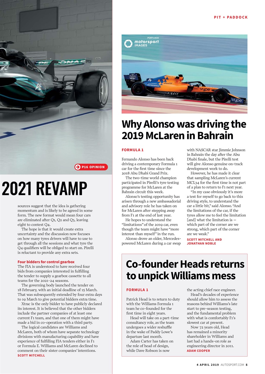 Autosport Preview Pages