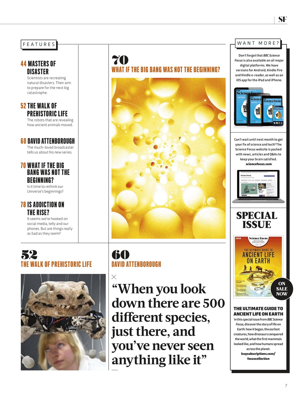 BBC Science Focus Magazine Preview Pages