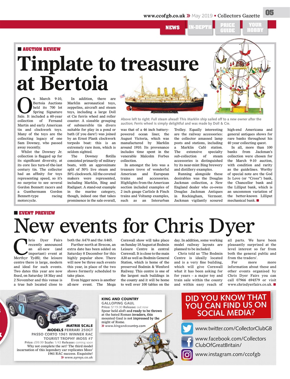 Collectors Gazette Preview Pages