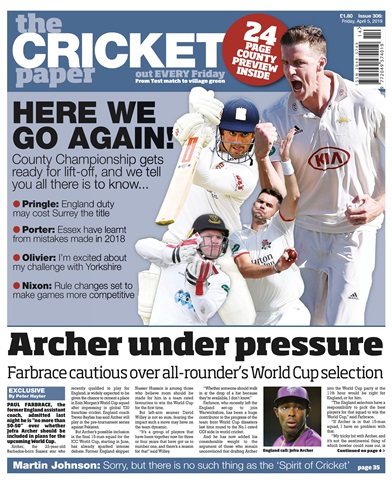 The Cricket Paper issue 5th April 2019