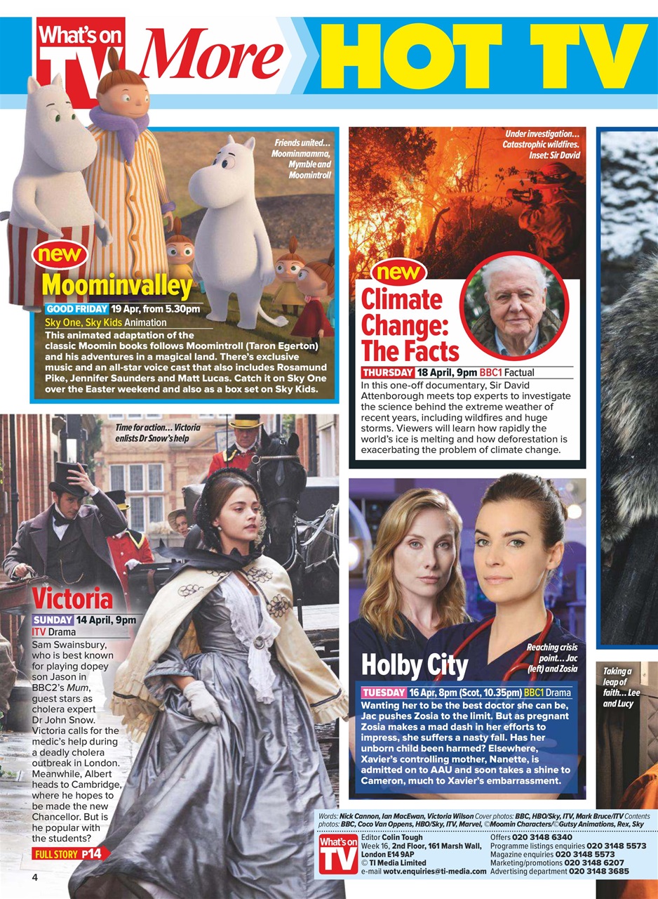 What's on TV Preview Pages