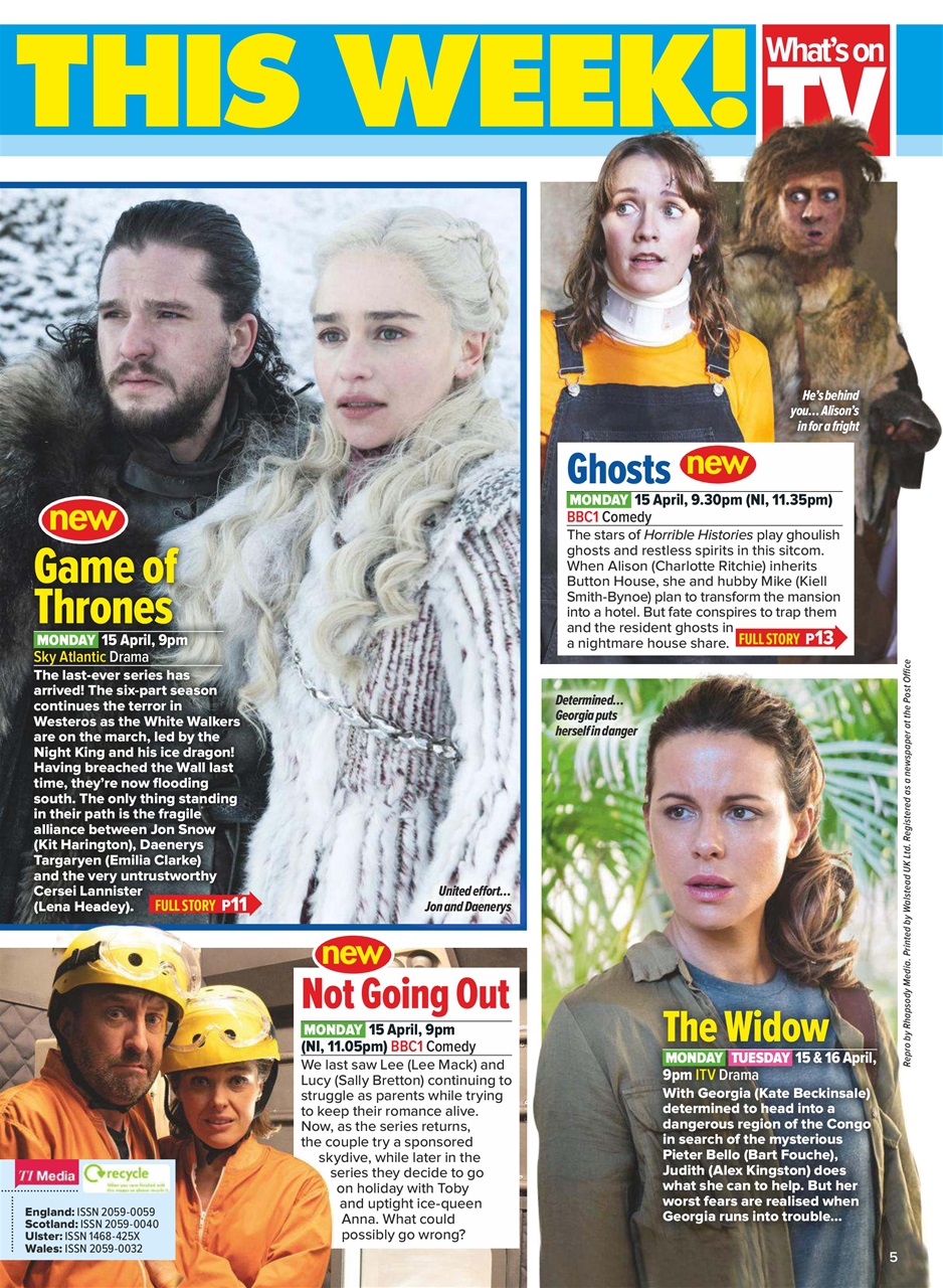 What's on TV Preview Pages