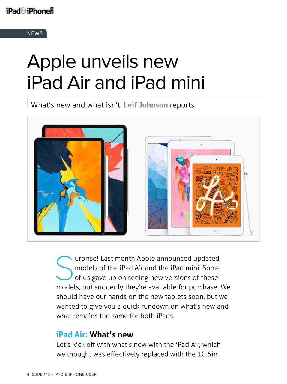 iPad and iPhone User Preview Pages