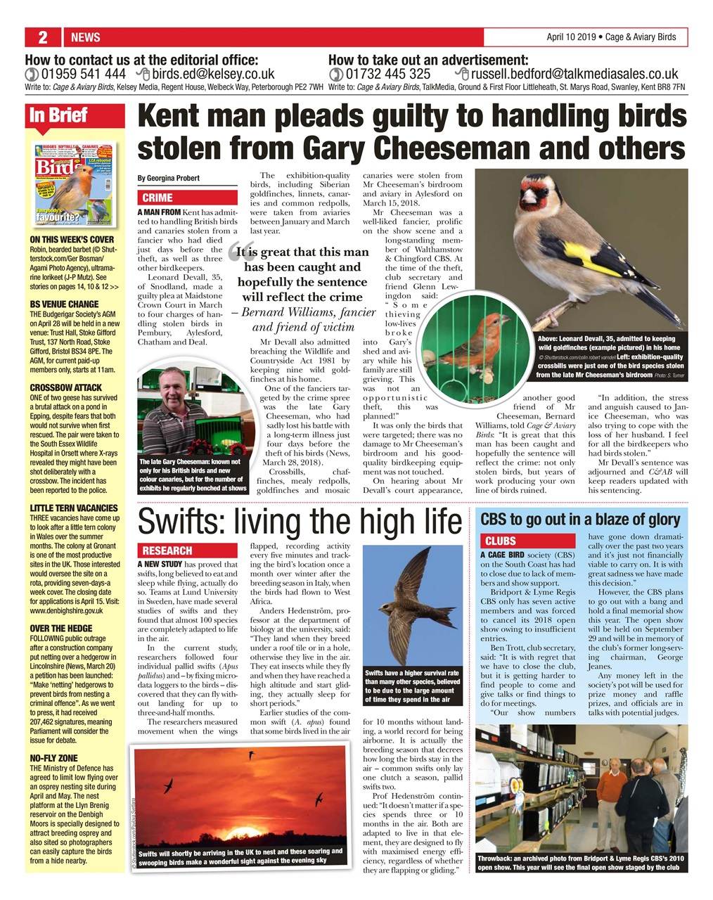 Cage & Aviary Birds Preview Pages