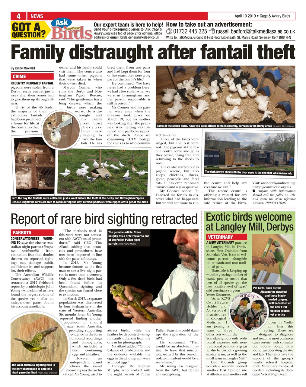 Cage & Aviary Birds Preview Pages