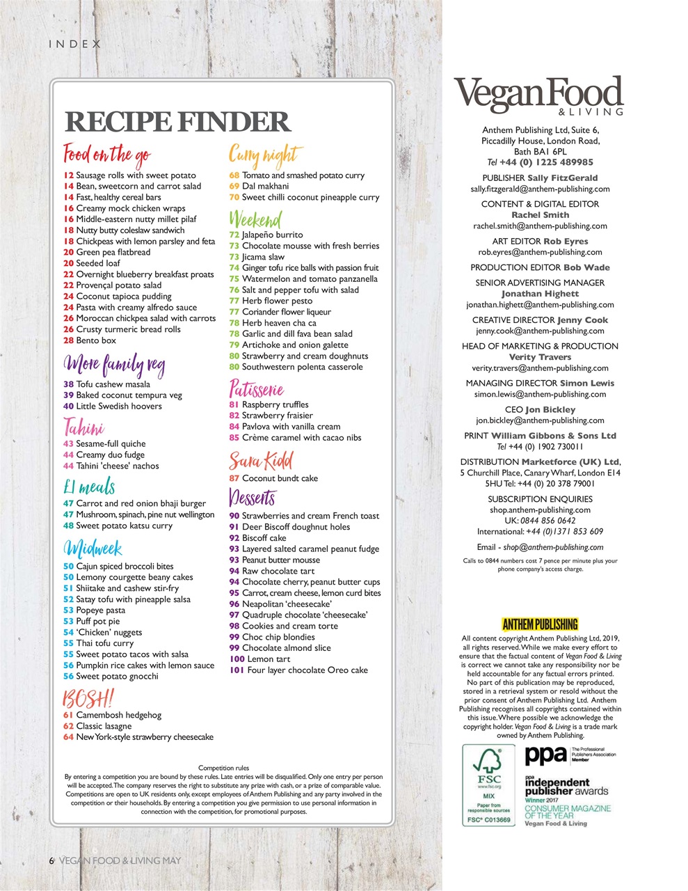 Vegan Food & Living Magazine Preview Pages