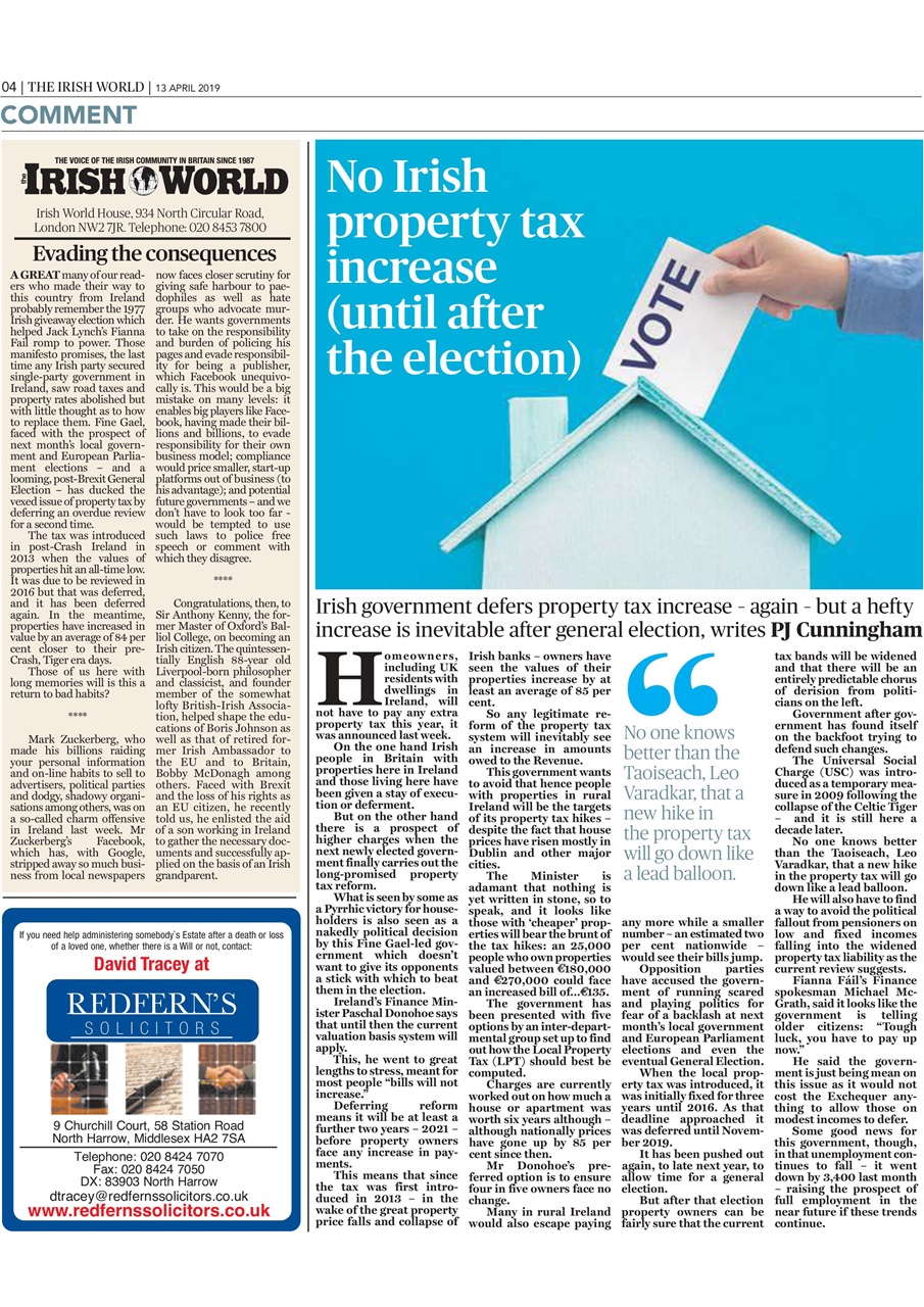 Irish World Preview Pages