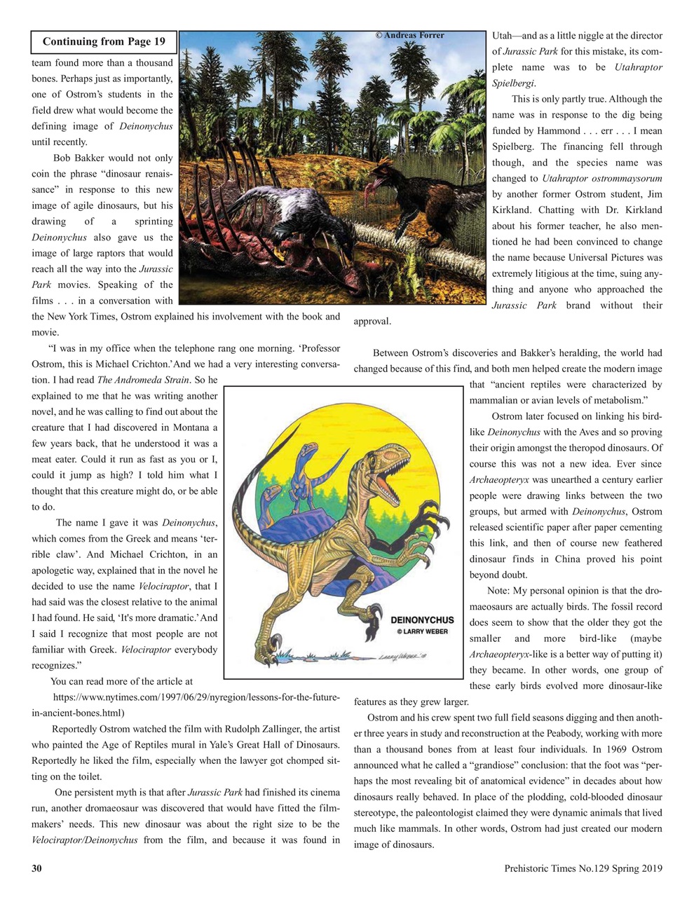Prehistoric Times Preview Pages