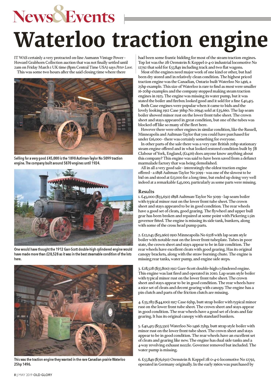 Old Glory Magazine Preview Pages