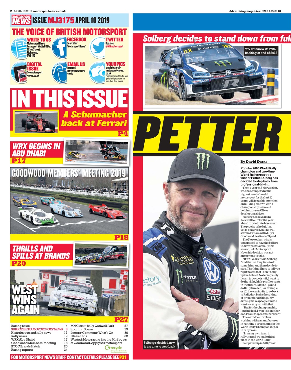 Motorsport News Preview Pages