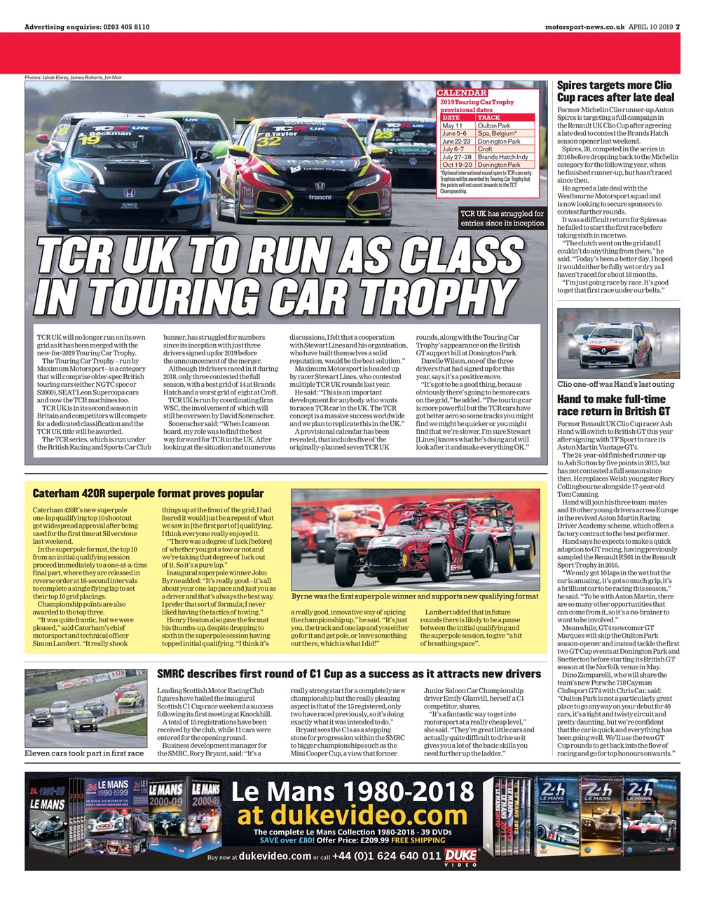 Motorsport News Preview Pages
