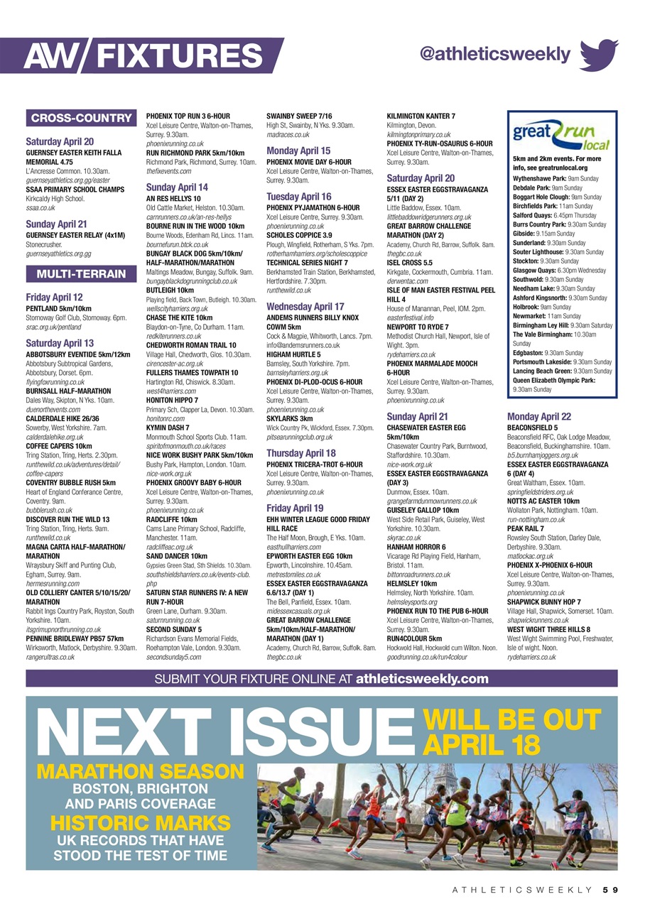 AW – Athletics Weekly Magazine Preview Pages