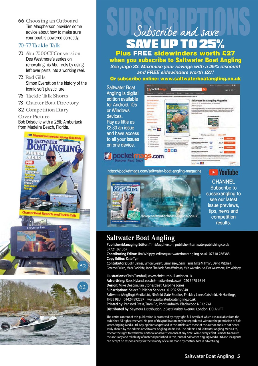 Saltwater Boat Angling Preview Pages