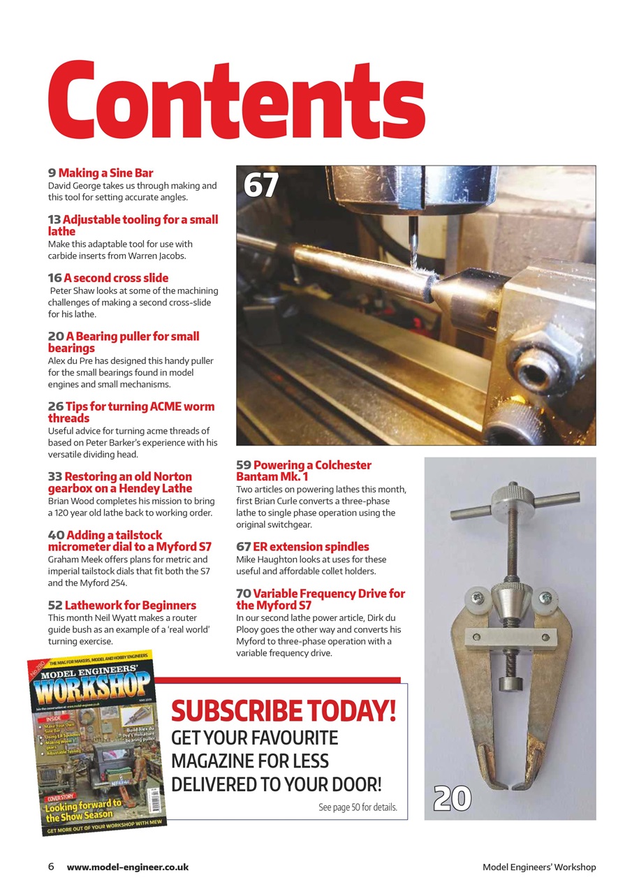 Model Engineer & Workshop Magazine Preview Pages