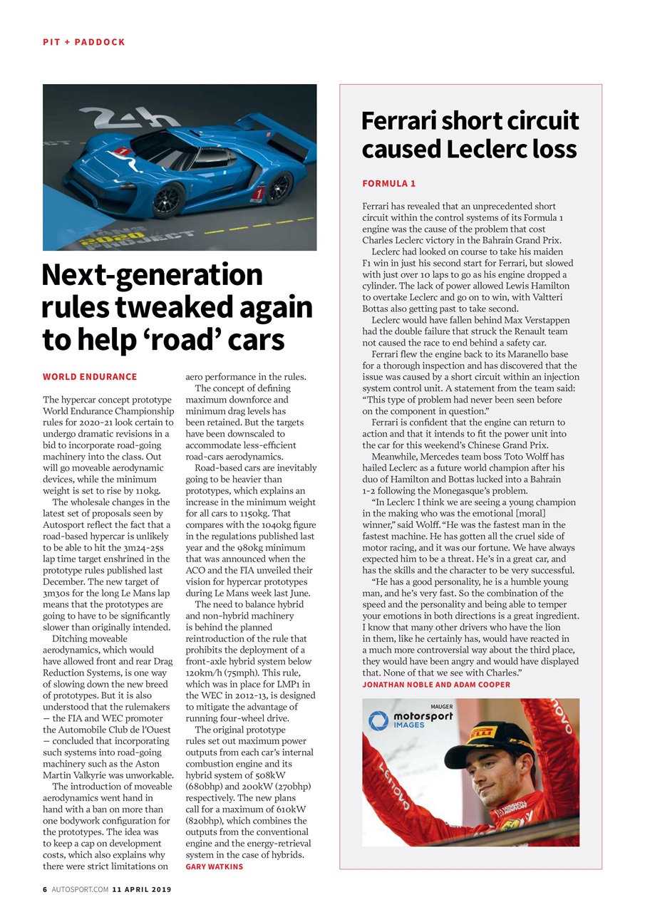 Autosport Preview Pages