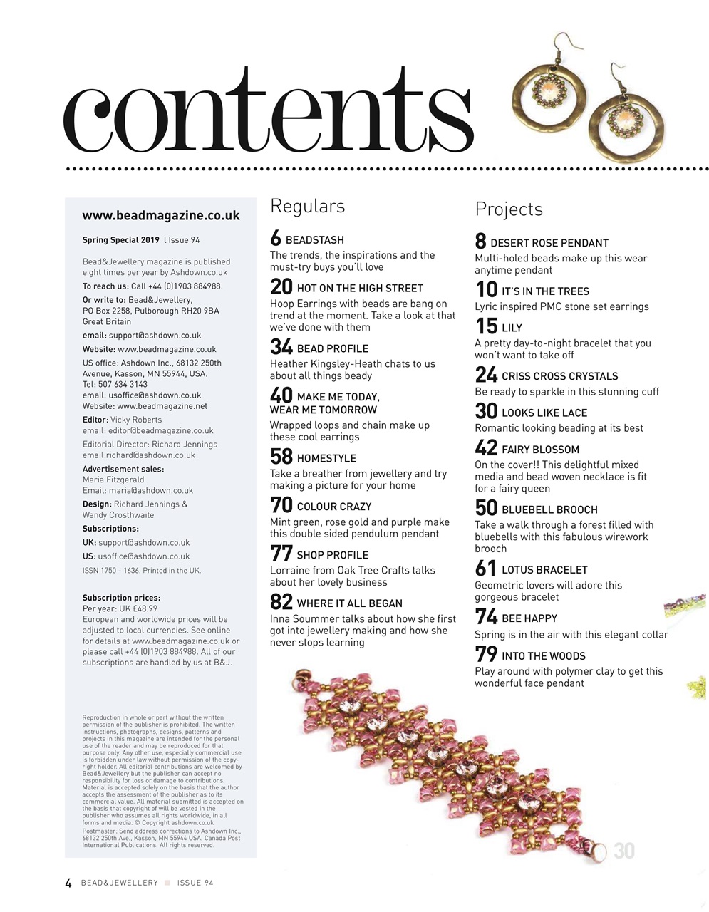 Bead & Jewellery Magazine Preview Pages