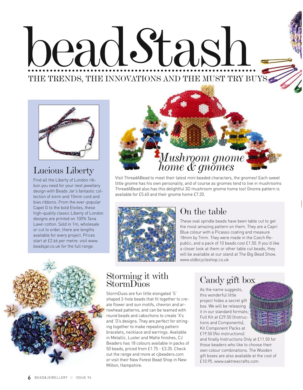 Bead & Jewellery Magazine Preview Pages