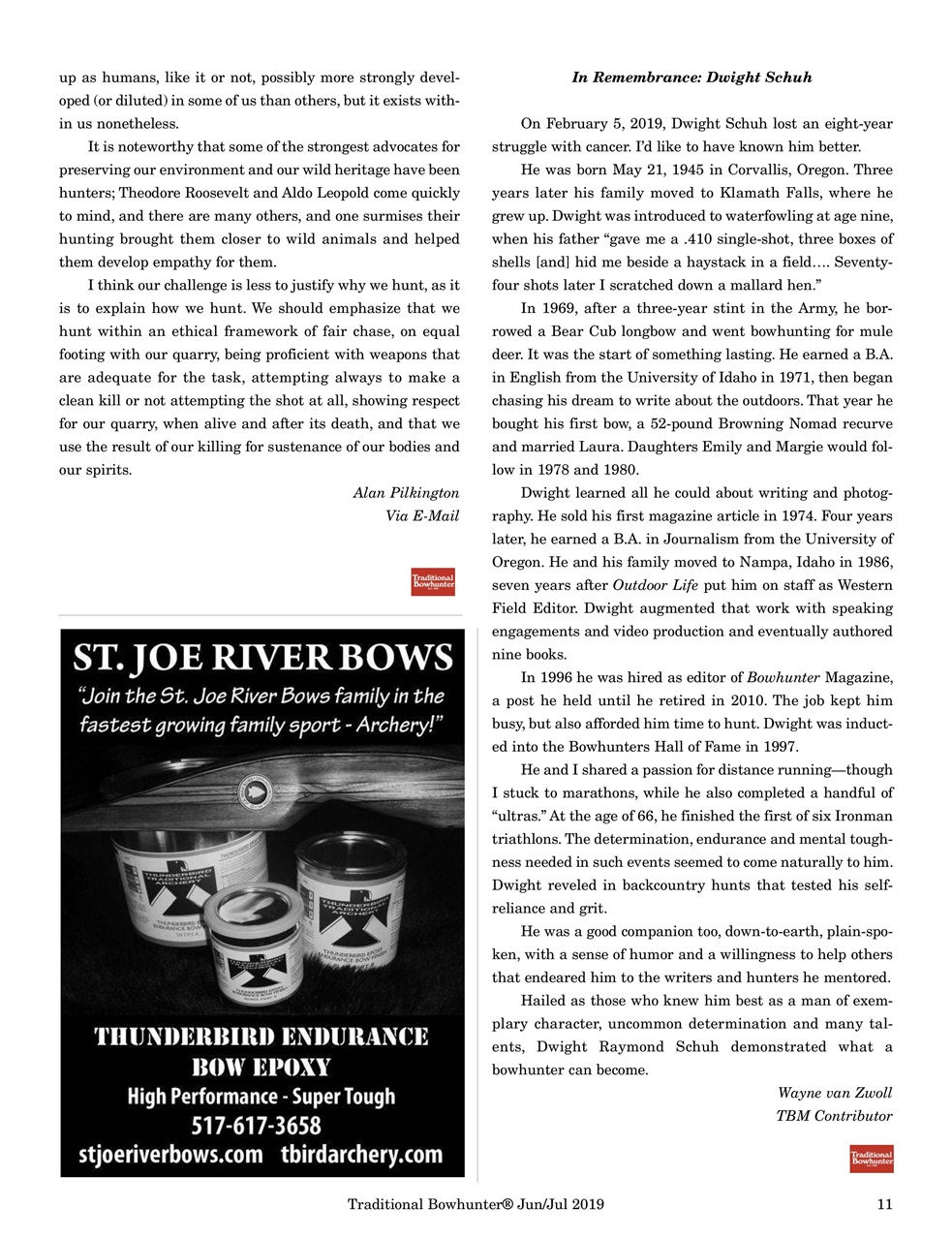 Traditional Bowhunter Magazine Preview Pages