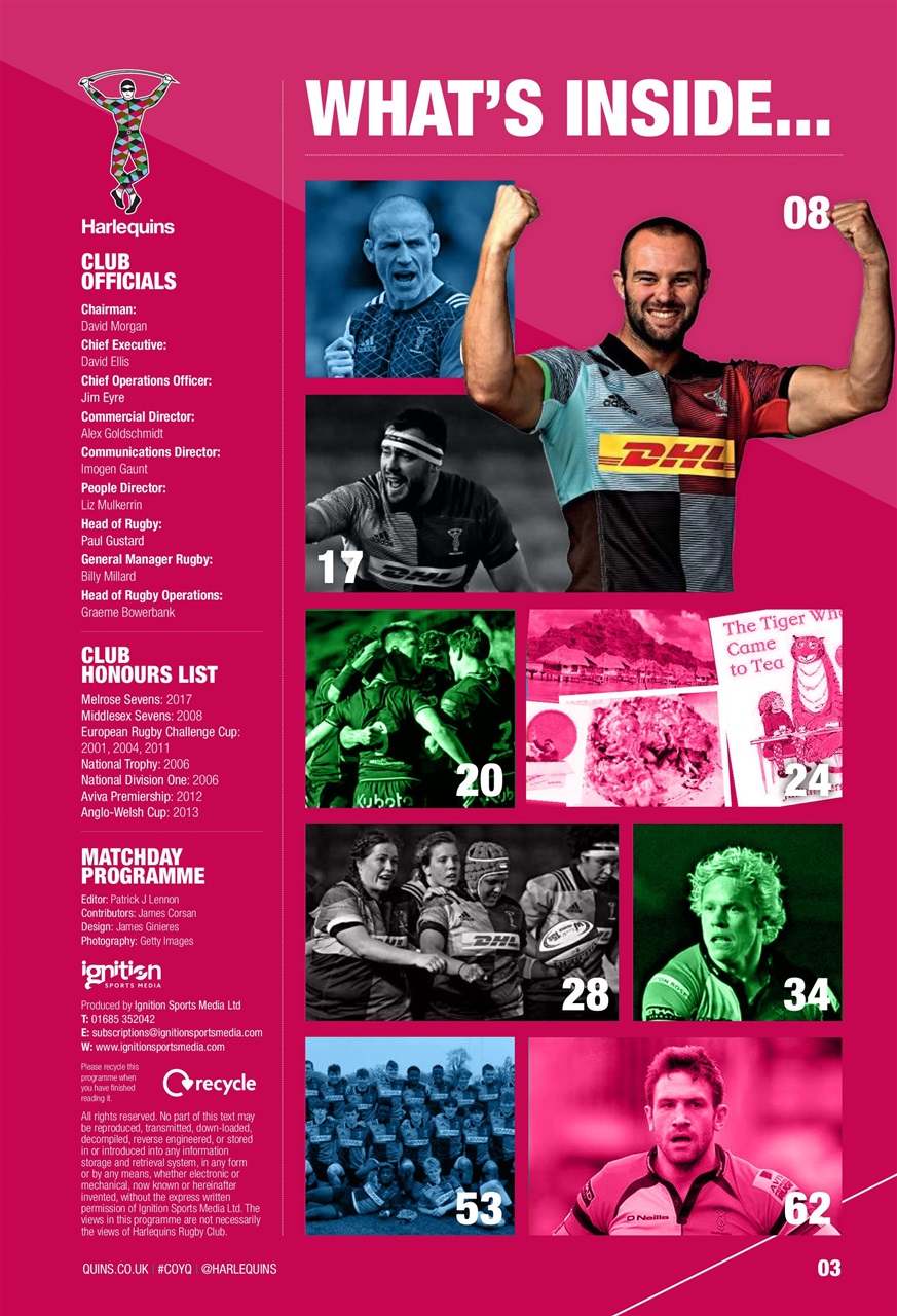 Harlequins Preview Pages