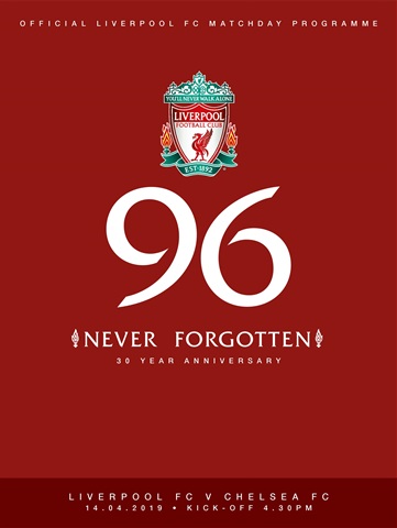 Liverpool FC Programmes issue vs Chelsea 18/19