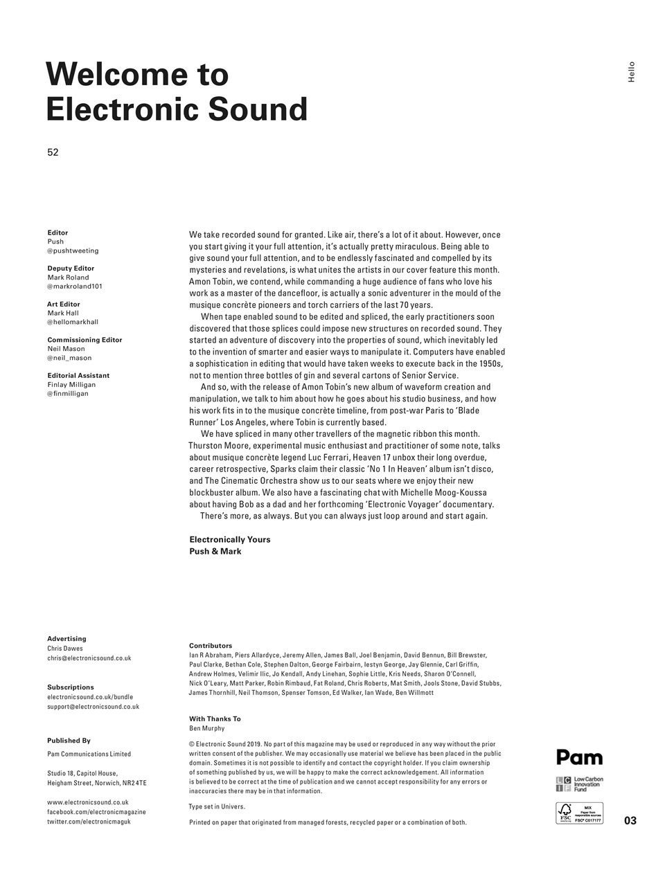 Electronic Sound Preview Pages