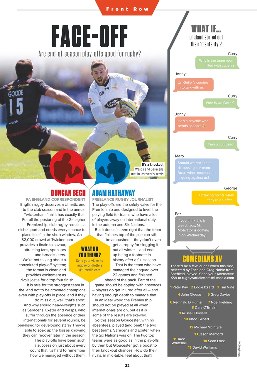 Rugby World Preview Pages