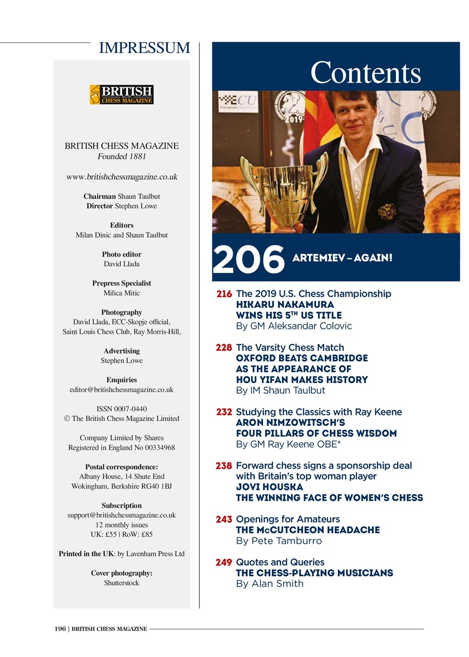 British Chess Magazine Preview Pages