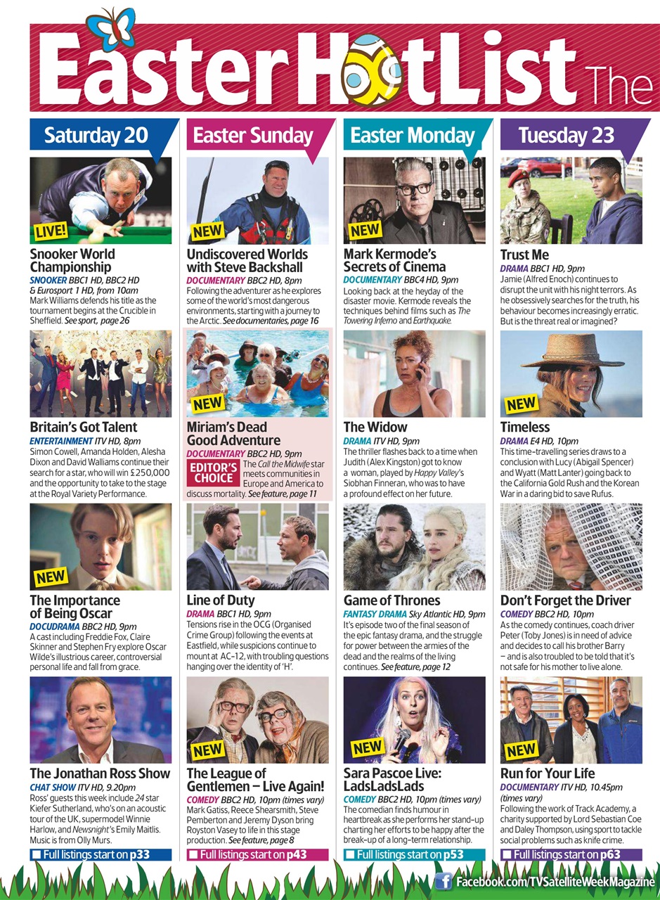 TV & Satellite Week Preview Pages
