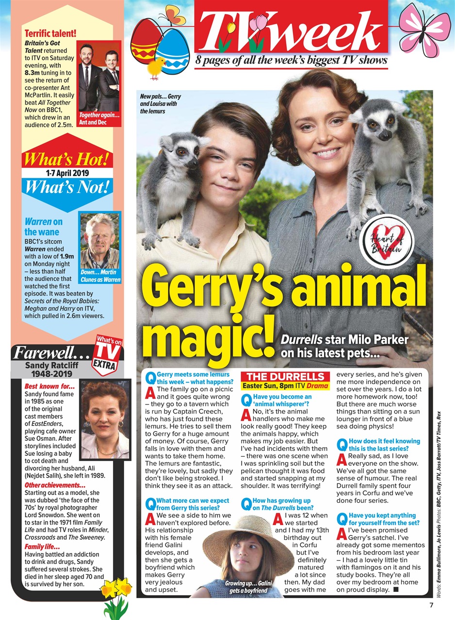 What's on TV Preview Pages