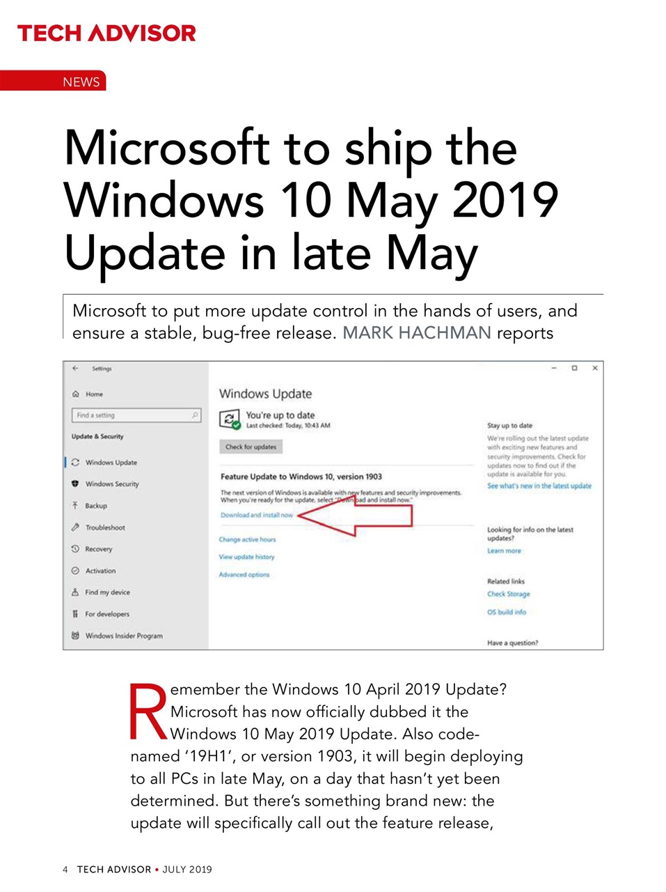 Tech Advisor Preview Pages