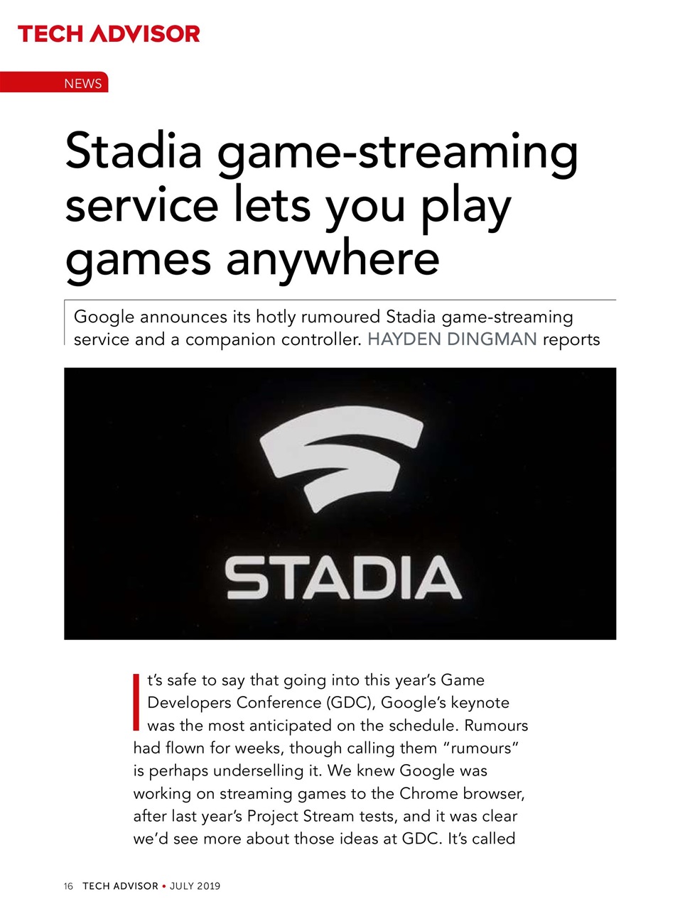 Tech Advisor Preview Pages