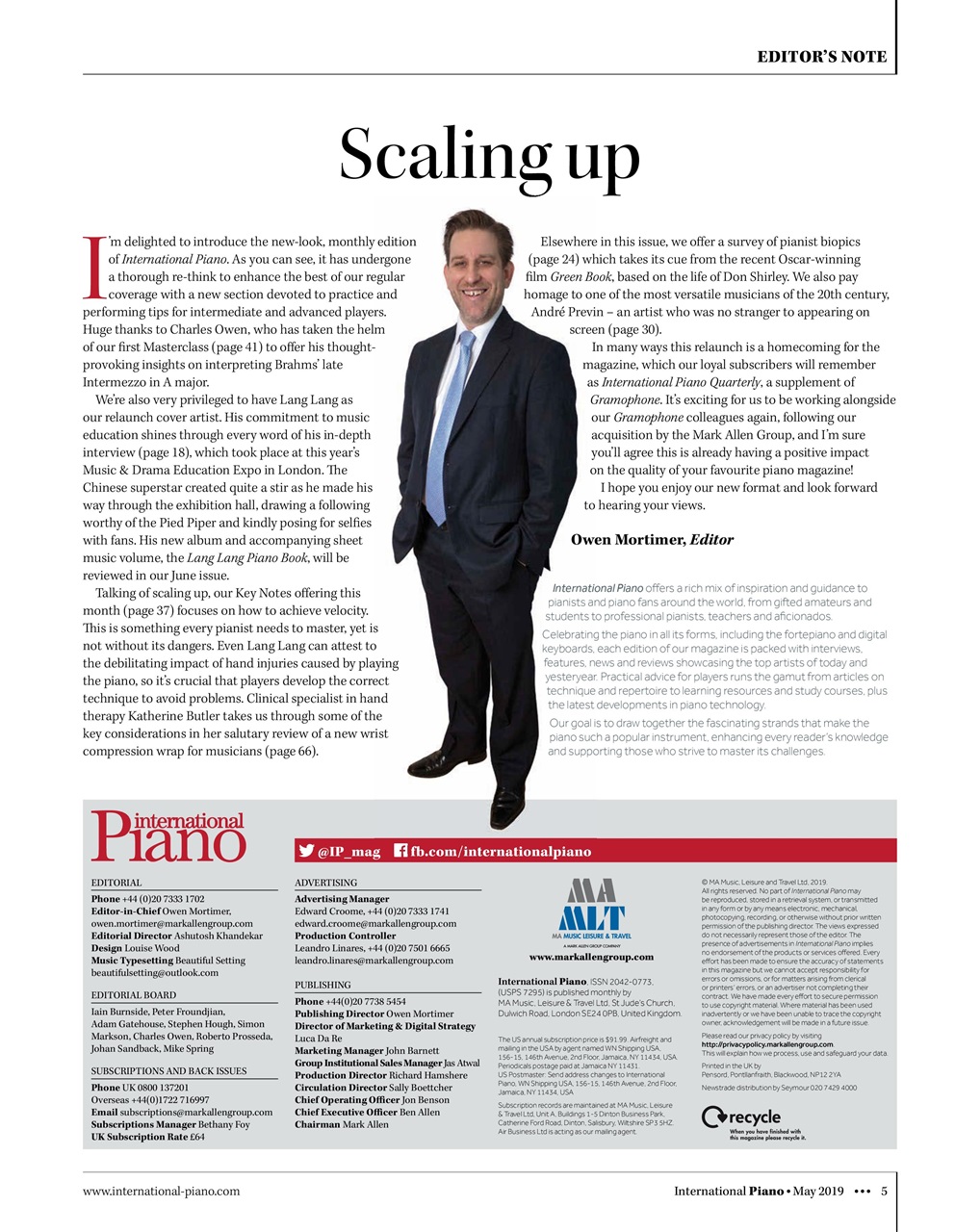 International Piano Preview Pages