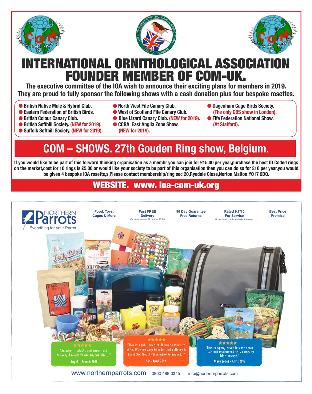 Cage & Aviary Birds Preview Pages