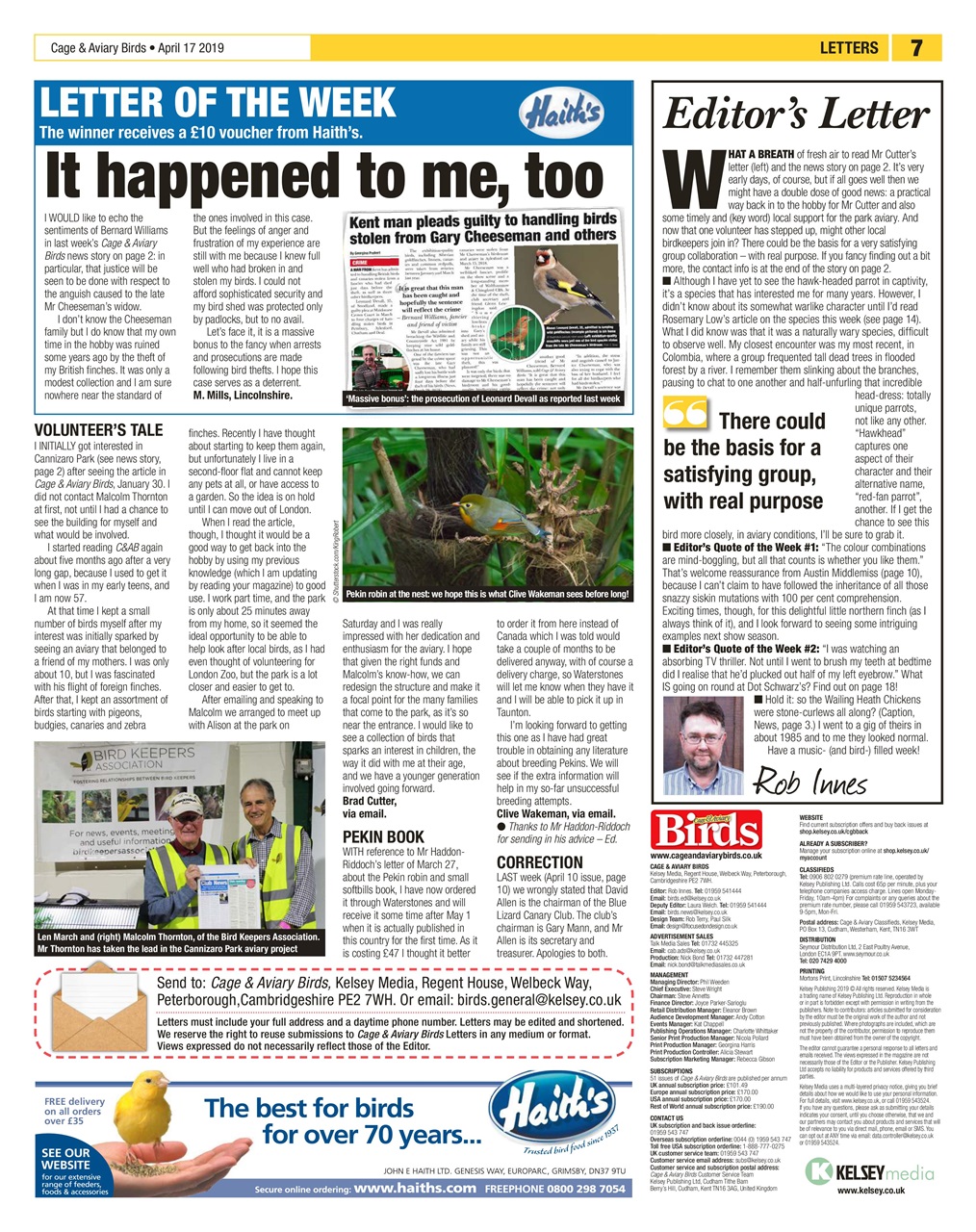 Cage & Aviary Birds Preview Pages