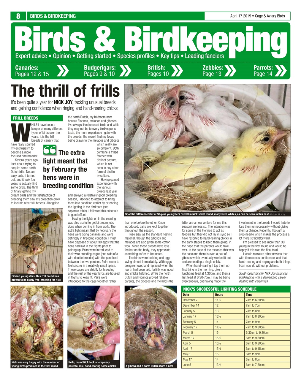 Cage & Aviary Birds Preview Pages