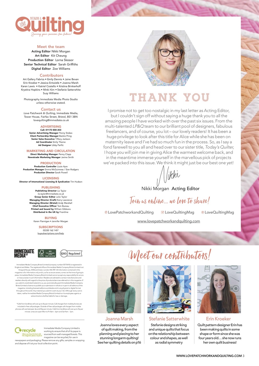 Love Patchwork & Quilting Preview Pages