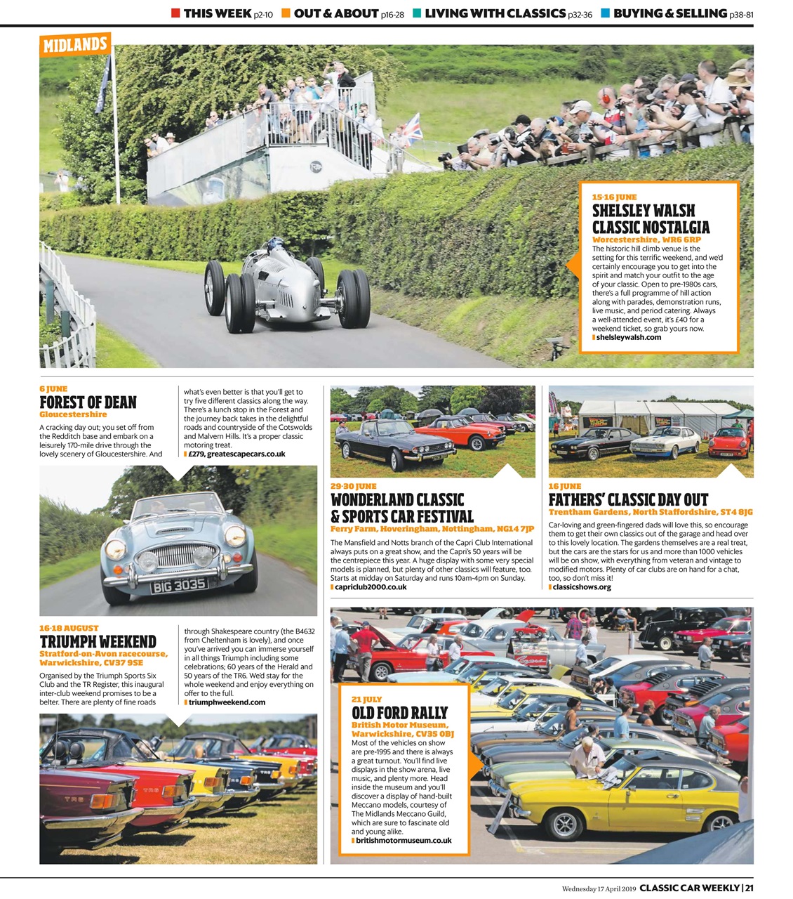 Classic Car Weekly Preview Pages