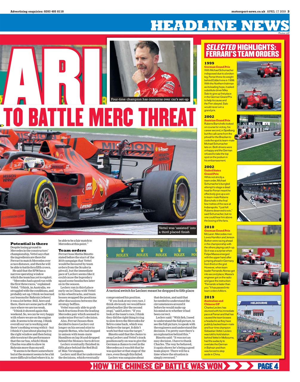 Motorsport News Preview Pages