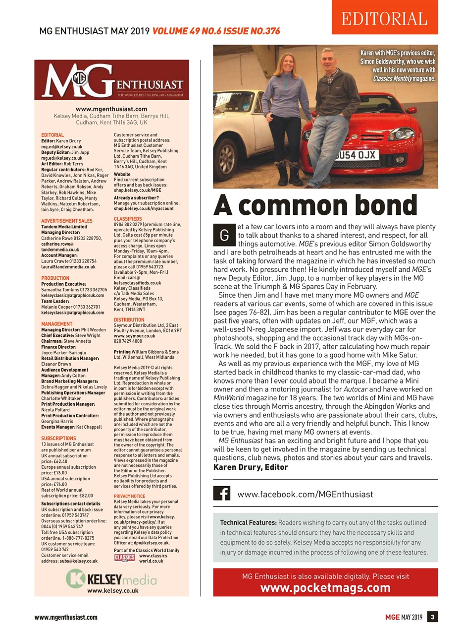 MG Enthusiast Preview Pages