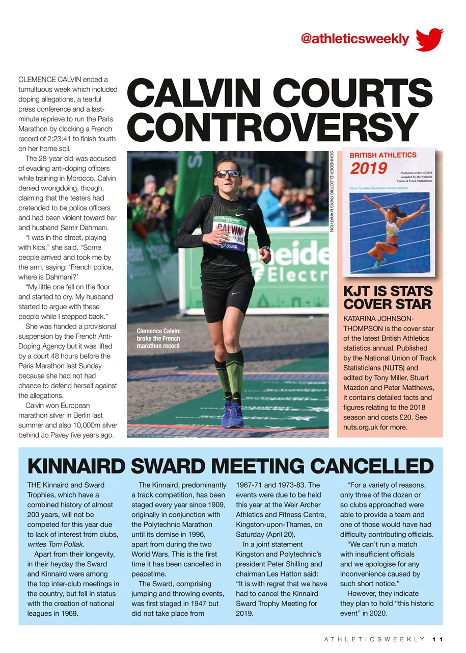 AW – Athletics Weekly Magazine Preview Pages
